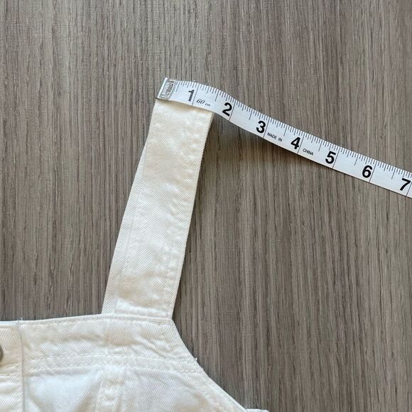 NWT Madewell Square-Neck Sleeveless Denim Mini Dress White 00 - Picture 10 of 10